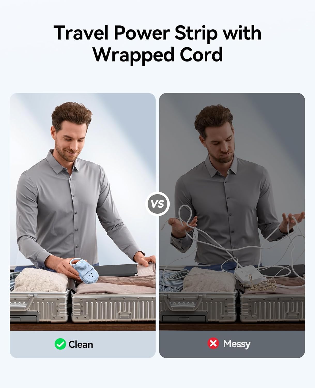 TravelMate™ Compact Power Strip