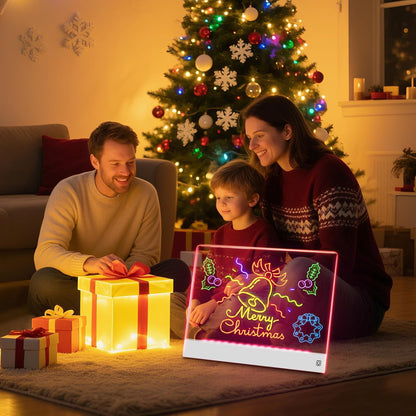 7-Color Christmas LED Drawing Board – Festive Light-Up Display