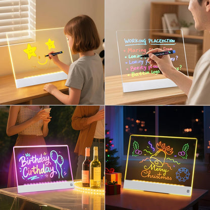 7-Color Christmas LED Drawing Board – Festive Light-Up Display