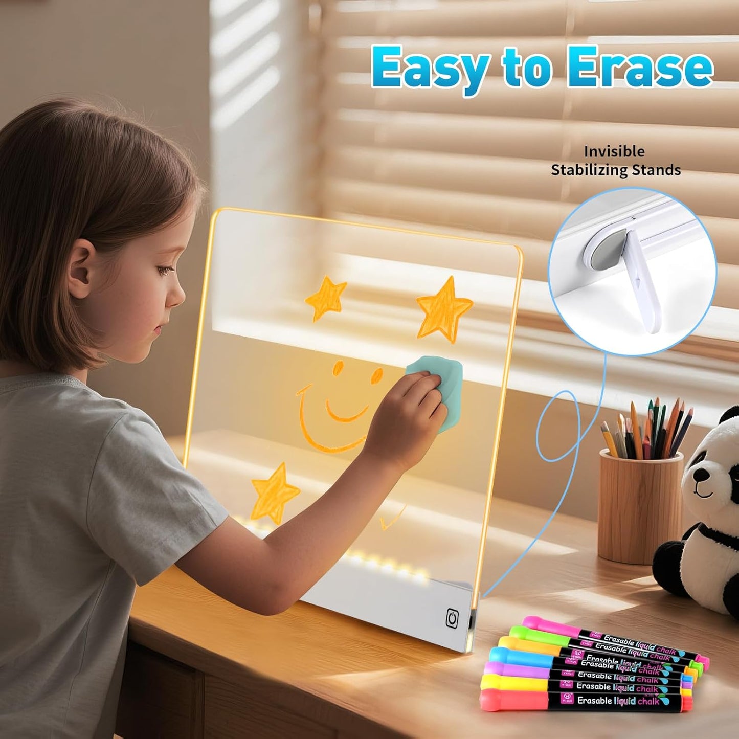 7-Color Christmas LED Drawing Board – Festive Light-Up Display