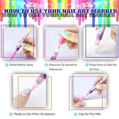 Precision Acrylic Nail Art Pen Set
