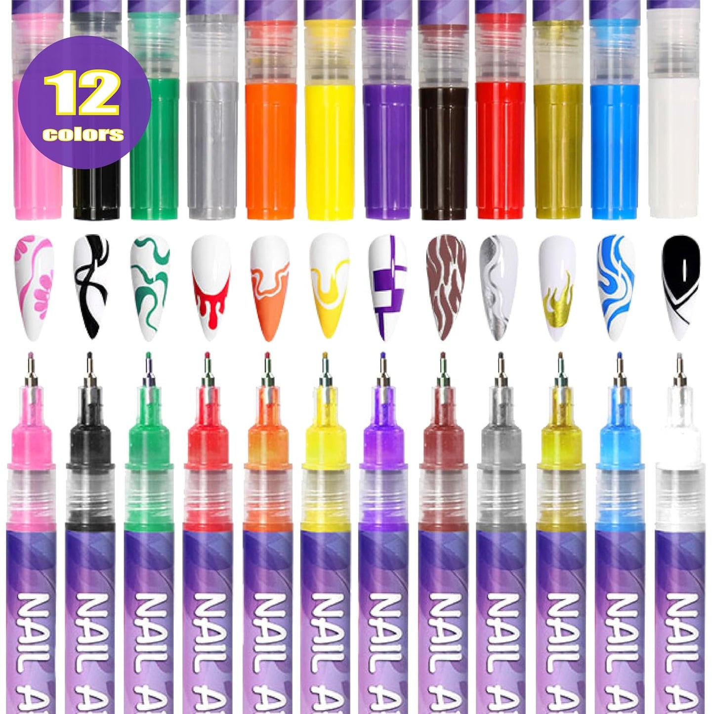 Precision Acrylic Nail Art Pen Set