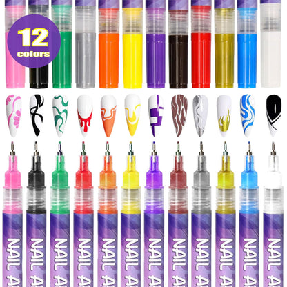 Precision Acrylic Nail Art Pen Set