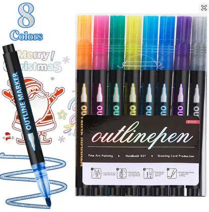 Glitter Outline Paint Markers